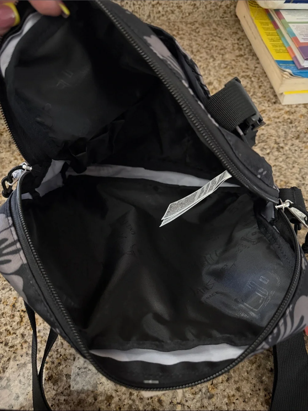Jansport Black Floral Messenger Crossbody Bag